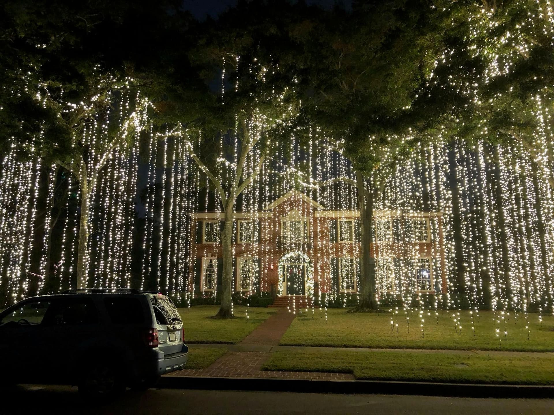 Transform Your Yard with Magical Curtain Lights image