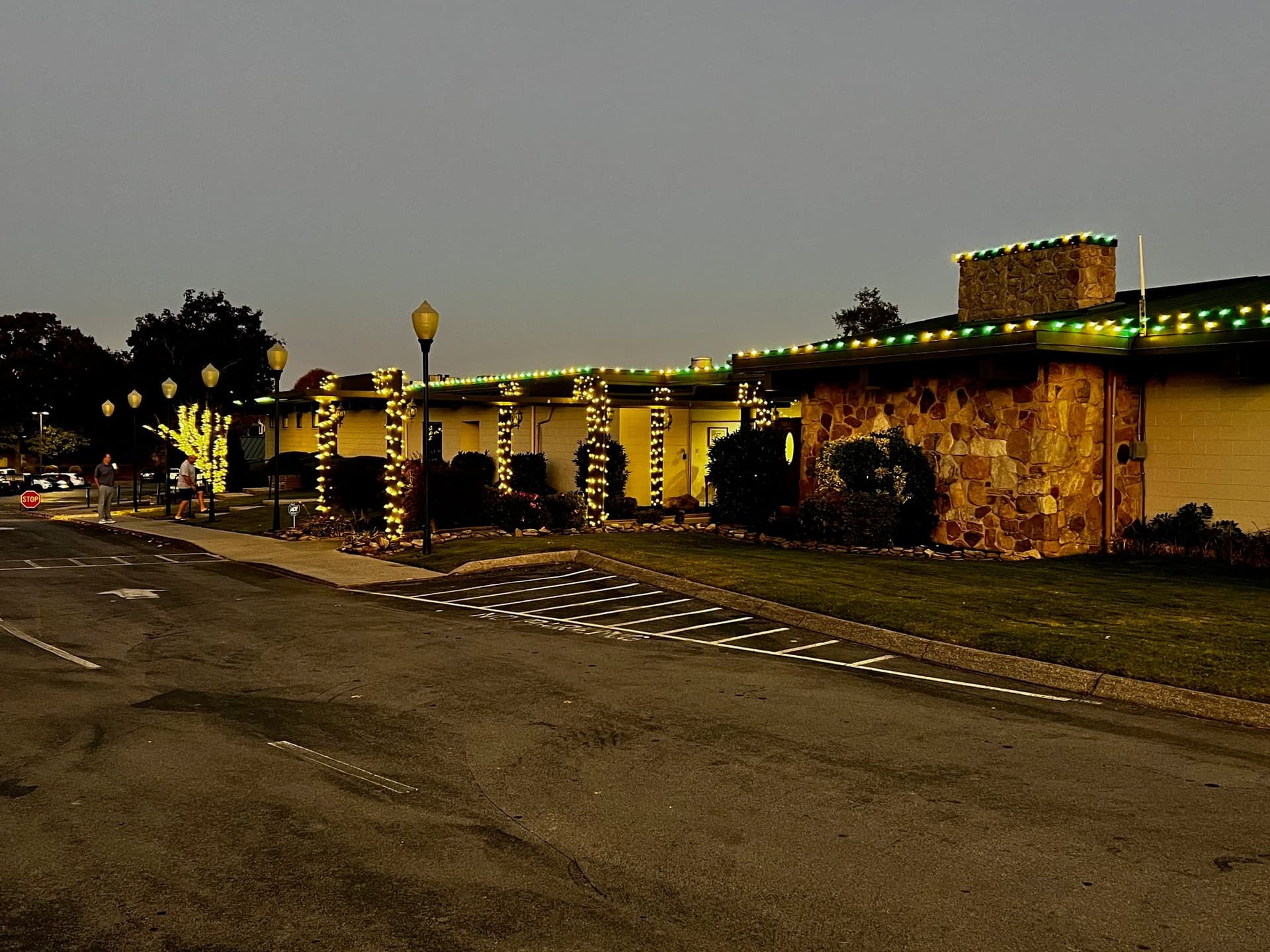 Captivating Twilight Glow for Stone Building image